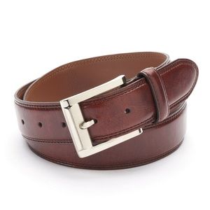 Izod Genuine Leather Belt Men's Brown Size 48 New